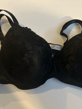Sofra  Black Lace push up bra with Underwire  - size 34B